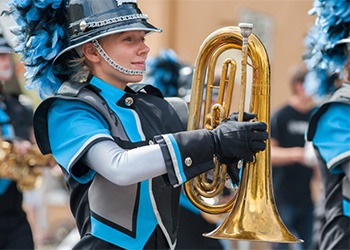 a high school student in marching band