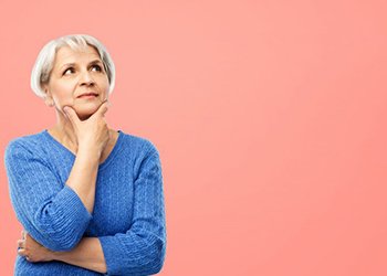 Lady thinks something over